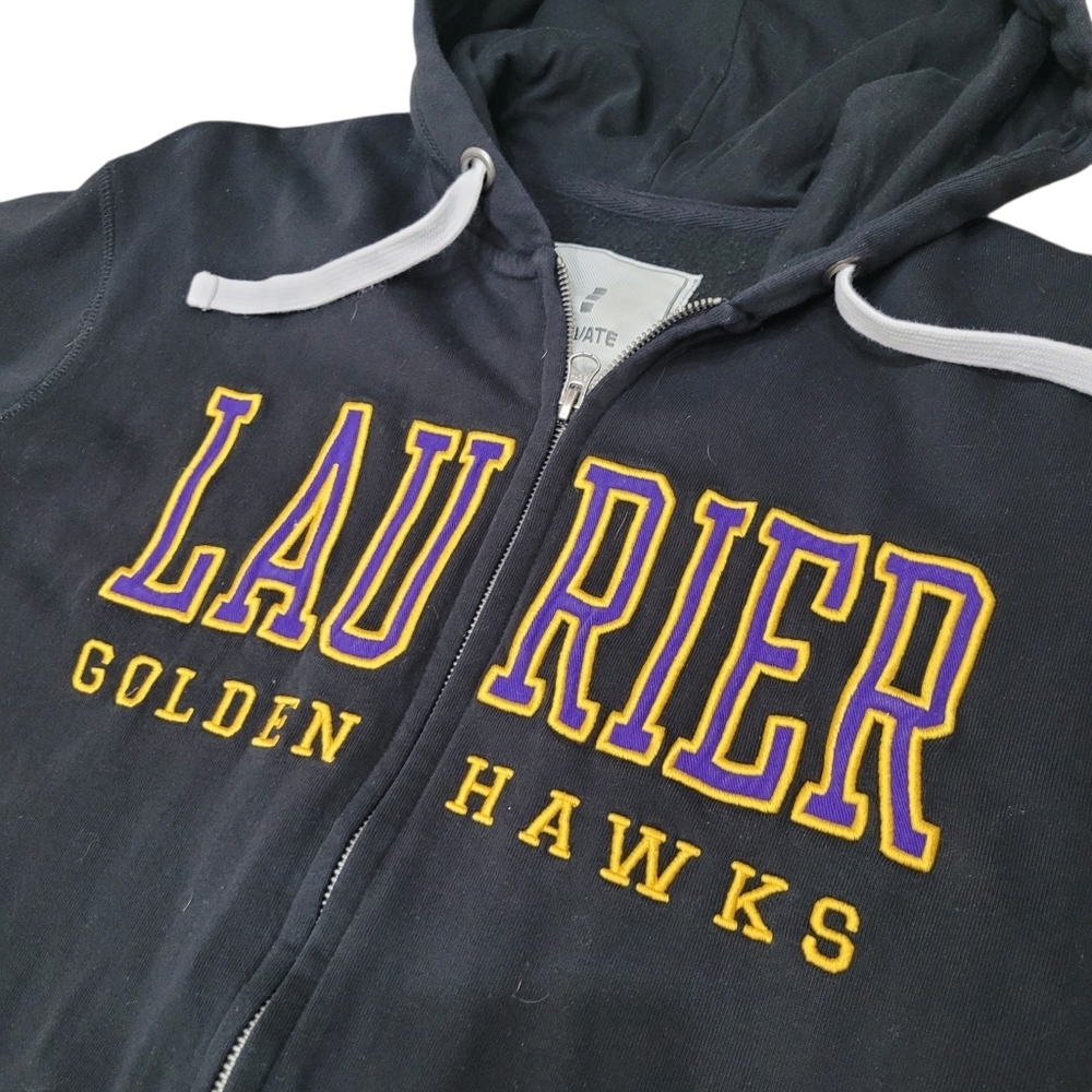 Wilfrid Laurier University Golden Hawks Zip Up Hoodie Jacket Size: Small